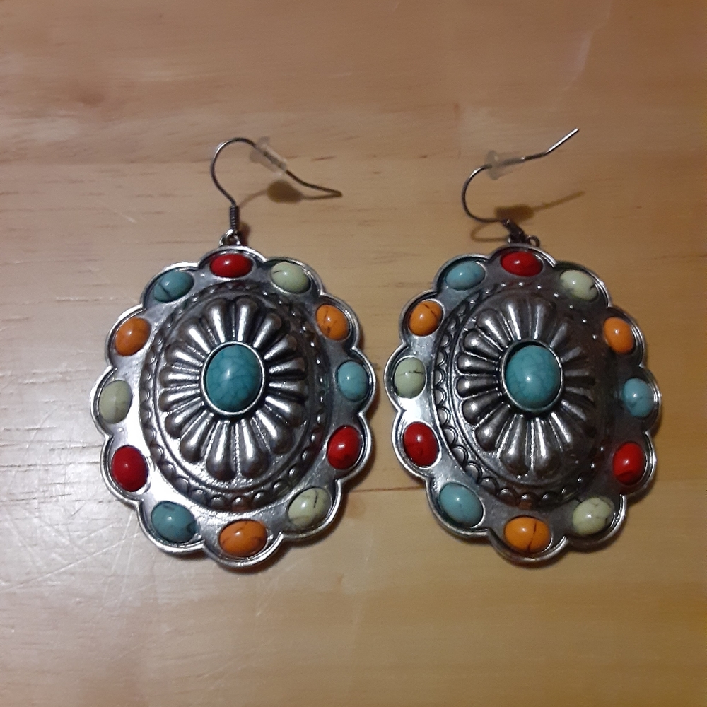 Beautiful concho earrings